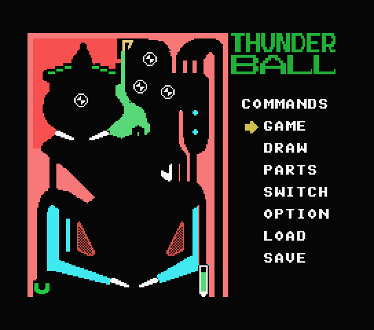 Thunder Ball title screen for MSX
